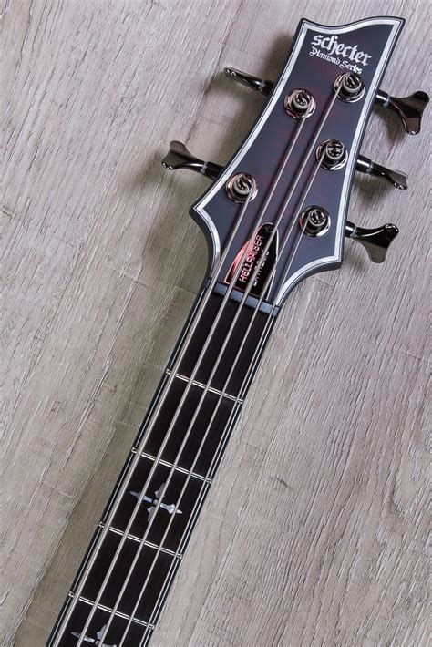 Schecter Guitar Research Hellraiser Extreme-5 CRBS 5-String Electric Bass Guitar in Crimson Red ...