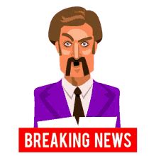 Breaking News Reporter Making Gestures Animation GIF | GIFDB.com