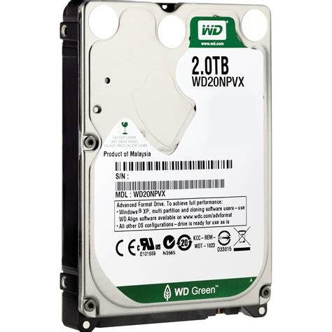 WD 2TB Green 2.5" SATA 6Gbps OEM Internal Hard WD20NPVX B&H