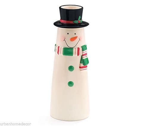 NEW Ceramic Snowman Vase Figurine Christmas Winter Decor by burton + BURTON | Winter decor ...