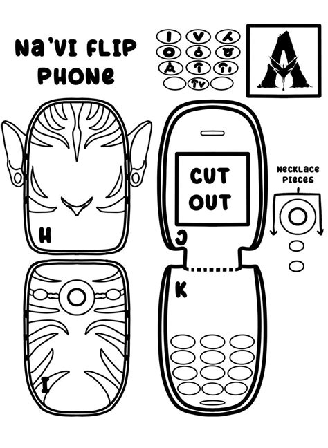 Avatar Cardboard Flip Phone Template! in 2023 | Phone template, Paper toys template, Paper doll ...