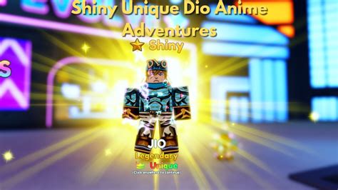 Shiny Unique Dio Showcase(Anime Adventures) - YouTube