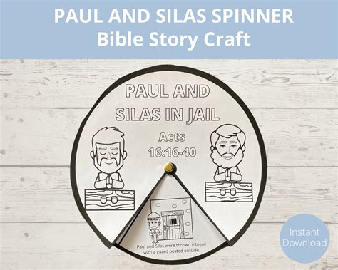 Paul and Silas Craft, Sunday School Activities, Kids Bible Craft, Bible Story Printable, Acts 16 ...