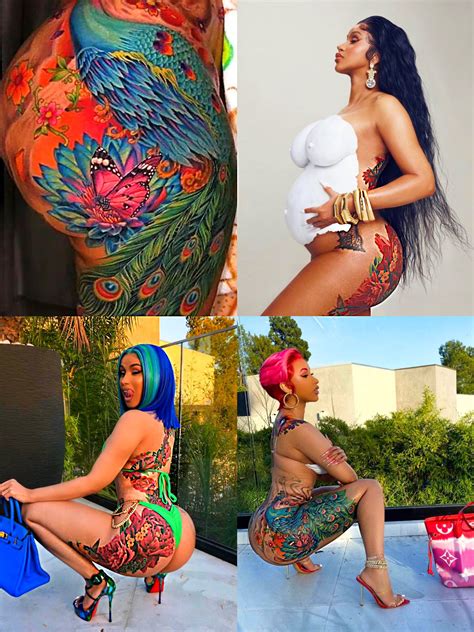 𝗛𝗼𝘂𝗿𝗹𝘆 𝗖𝗮𝗿𝗱𝗶 𝗕💋 on Twitter: "Cardi B Tattoo is God Tier.🦋 https://t.co ...