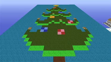 Christmas tree pixel art Minecraft Project