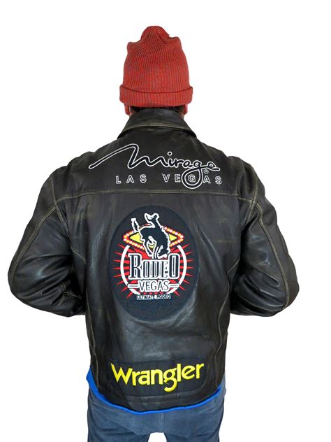 NFR Rodeo Vegas Men's Official Contestant Leather Jacket | Etsy