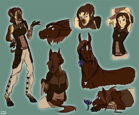 COM - Karen Sketches Horse Version by ScissorsRunner | Sketches, Furry art, Horse and human