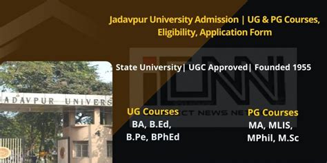 Jadavpur University Admission 2024 | UG & PG Courses