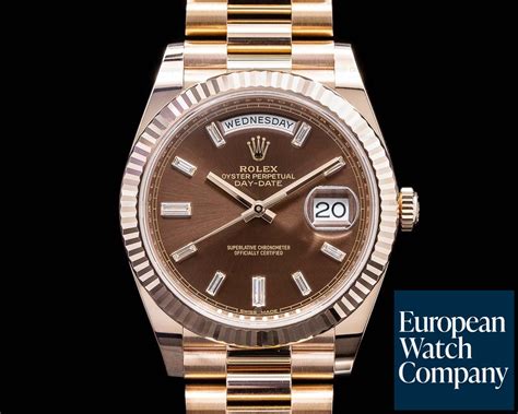 Rolex 228235 Day Date Presidential Everose Gold Chocolate Diamond Dial 40MM (37011) | European ...