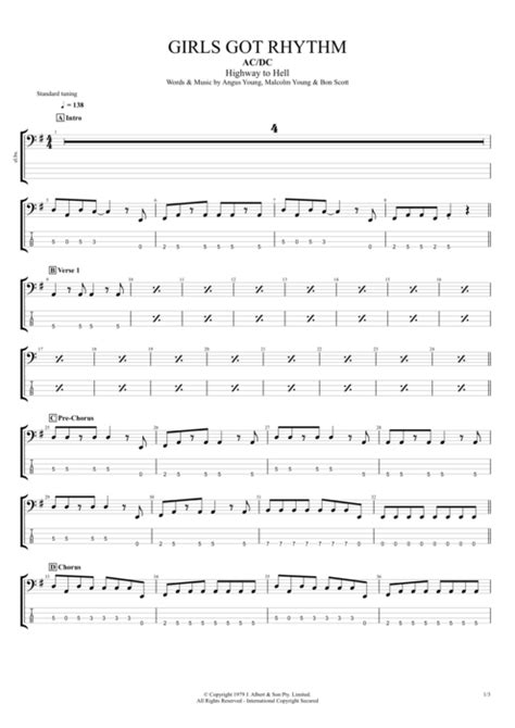 Girls Got Rhythm Tab by AC/DC (Guitar Pro) - Full Score | mySongBook