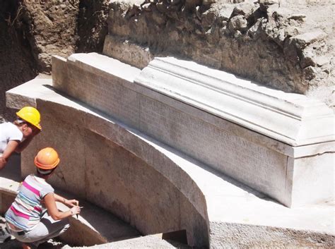 Monumental tomb with longest funerary inscription ever found unearthed ...