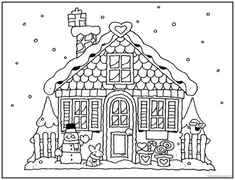 Christmas Colouring Gingerbread House - Gingerbread House Coloring Pages (With images) | Free ...