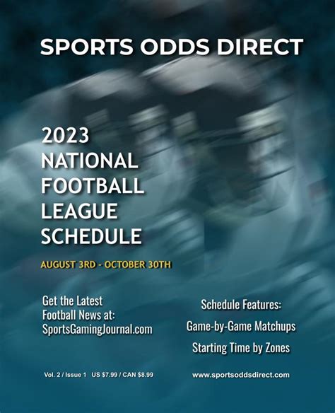 2023 National Football League Schedule, Book 1 (Digital Edition ...