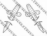 Dagger Coloring Page sketch template