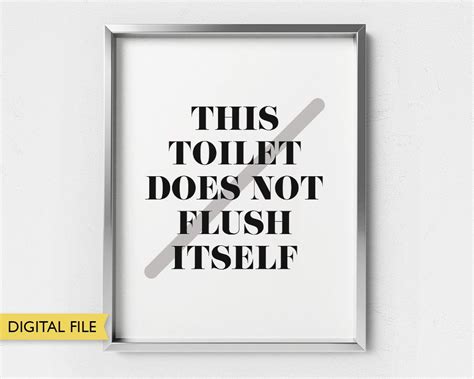 PRINTABLE Flush the Toilet Bathroom Sign Funny Toilet Joke - Etsy | Funny bathroom signs, Funny ...