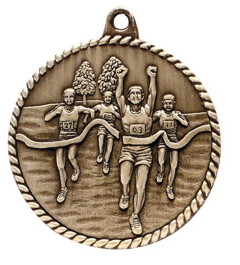 High Relief Cross Country Medal