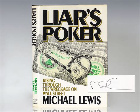 Liar's Poker Michael Lewis First Edition Signed