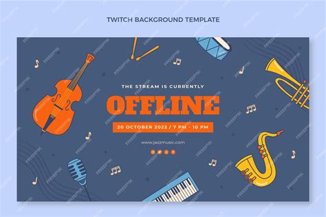 Free Vector | Hand drawn colorful music festival twitch background