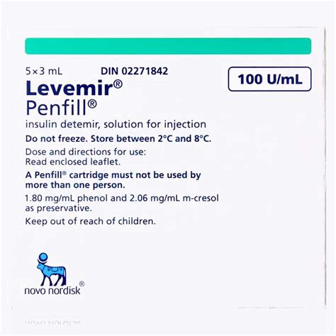 Levemir PenFill Cartridge (Insulin Detemir) | PharmaServe