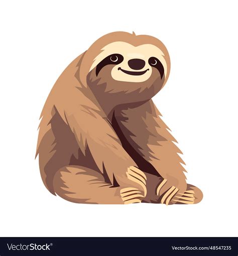 Sloth animal nature icon isolated Royalty Free Vector Image