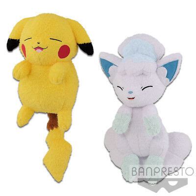 Pokemon Pikachu & Alola Vulpix 10" Plush Doll set Banpresto (100% ...