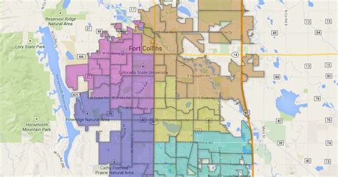 Map: Fort Collins Council Districts