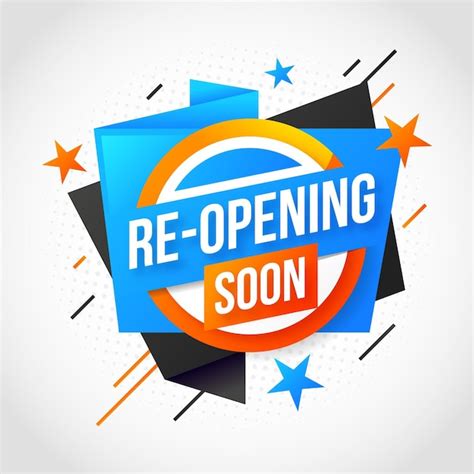 Free Vector | Re-opening soon banner template theme