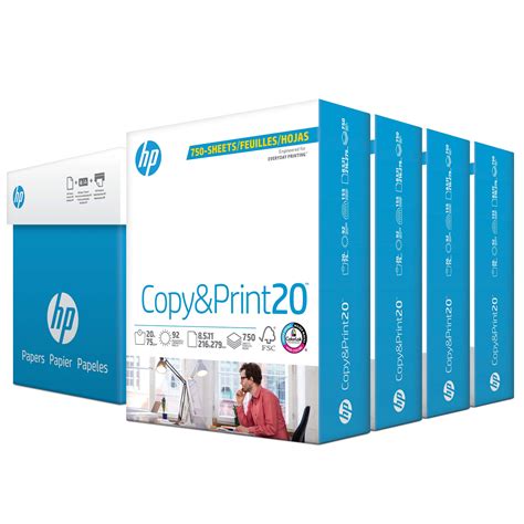 HP Printer Paper, Copy & Print 20lb, 8.5x11, 4 Bulk Packs, White, 3000 ...