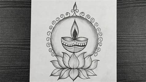 How To Draw Diya For Diwali Festival || Diya Pencil Drawing || Very Easy Diya Drawing || Pencil ...