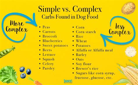 Image result for list of complex carbs and simple carbs | Raw dog food ...