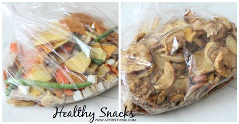 Healthy snacks: dried vegetables and fruit