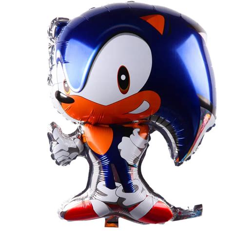 1pcs Classic Toys Inflatable Sonic Balloons Party Decorations Mylar Balloons Cartoon Character ...