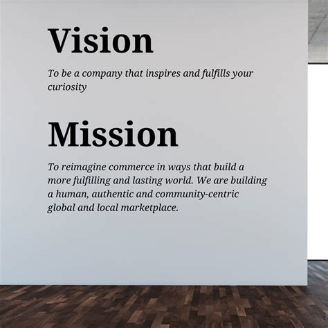 Custom Mission Vision Statement Office Wall Decal / Customizable Core ...