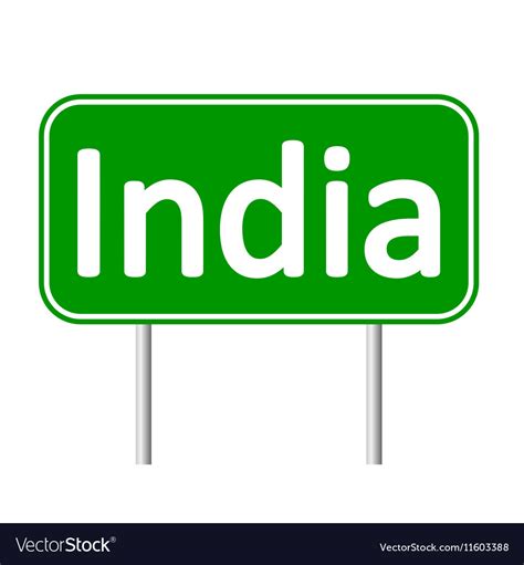 India road sign Royalty Free Vector Image - VectorStock