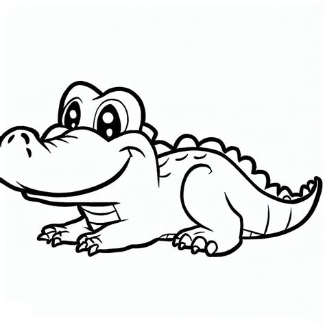 Cute Little Alligator coloring page - Download, Print or Color Online for Free