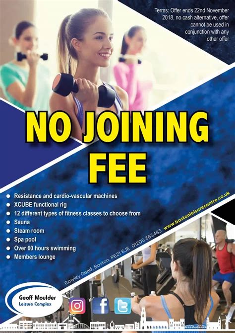 Join Geoff Moulder Leisure Centre (Boston Leisure Centre) and pay NO ...