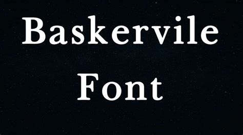 Baskerville Font Free Download | Free Fonts Vault