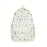 All Over Flower Pattern Backpack, Zipper Trendy Rucksack, Women's School Bag, Travel Preppy ...