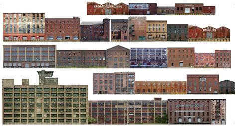 #501 N scale Industrial Buildings. 30 buildings | flats