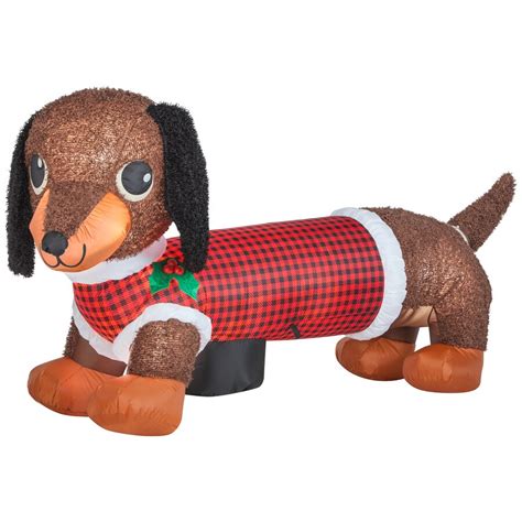 3.83-ft x 2.46-ft Animatronic Lighted Dog Christmas Inflatable $39.99 at lowes.com