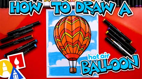 How To Draw A Hot Air Balloon Challenge - Art For Kids Hub