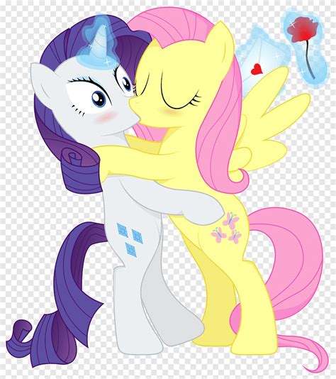 Rarity Pony Pinkie Pie Fluttershy Art, shy kiss, horse, purple png | PNGEgg