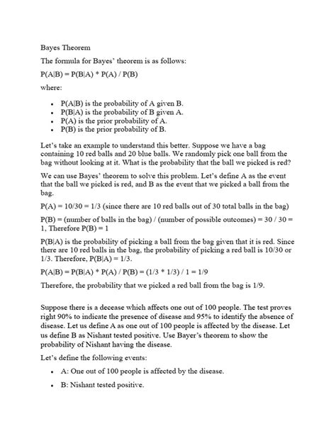 Bayes Theorem | PDF