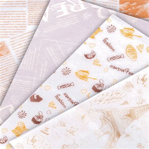 Wax Paper Sheets Food Gosear 50 Sheets Oilpoof Food Wax Paper Candy Wrapping Packaging Paper ...