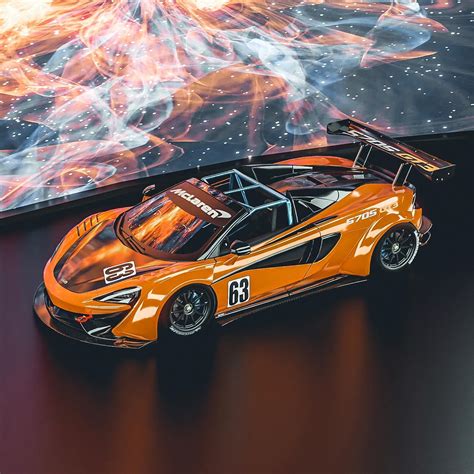 McLaren 570s Spider Turns Unlikely GT3 Racer With CGI Roll Cage and Eerie Nebula - autoevolution