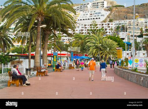 Paseo Maritimo promenade, Puerto Rico, Gran Canaria island, the Canary Islands, Spain, Europe ...