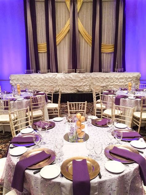 Purple and Yellow Modern Wedding Reception #wedding #weddingreception # ...