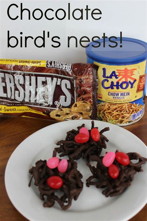 Chocolate bird's nests - two ingredients! - Momcrieff