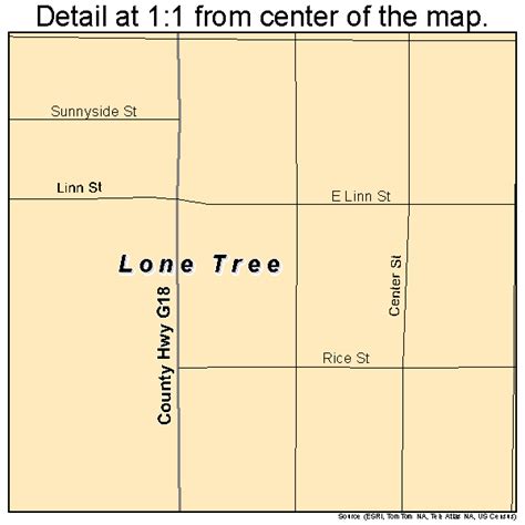 Lone Tree Iowa Street Map 1946335