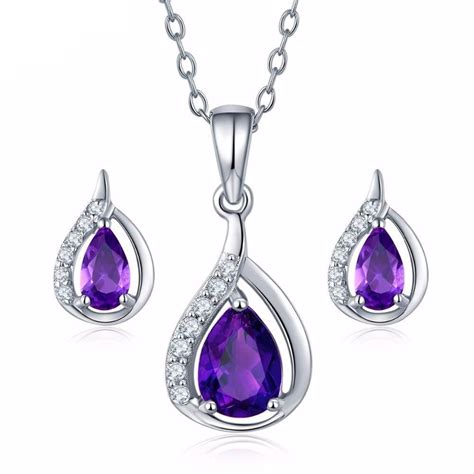 Sumting Purple Amethyst Jewelry Set